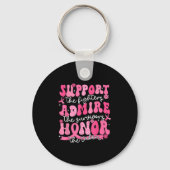 Support Admire Honor Breast Cancer Awareness Warri Sleutelhanger (Voorkant)