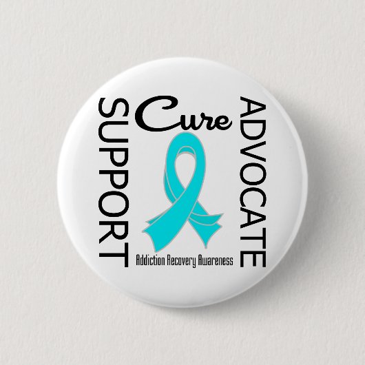 Support Advocate Cure Addication Recovery Ronde Button 5,7 Cm (Voorkant)