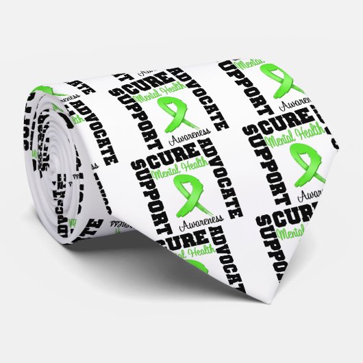 Support Advocate Cure - Mental Health Awareness Stropdas (Opgerold)