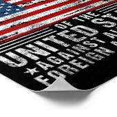 Support And Defend The Constitution - Us Flag 4th  Poster (Hoek)