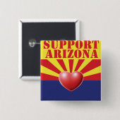 SUPPORT Arizona, AZ Vierkante Button 5,1 Cm (Voorkant /achterkant)