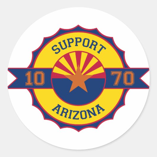 Support Arizona Ronde Sticker (Voorkant)