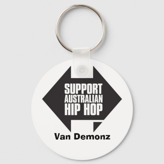 SUPPORT Aussie Hip Hop Sleutelhanger (Voorkant)