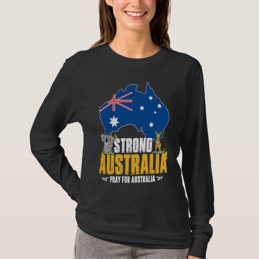 Support Australia Strong save koala Kangaroo Retro T-shirt (Voorkant)