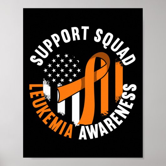 Support Awareness Squad I Blood Cells Cancer Leuke Poster (Voorkant)