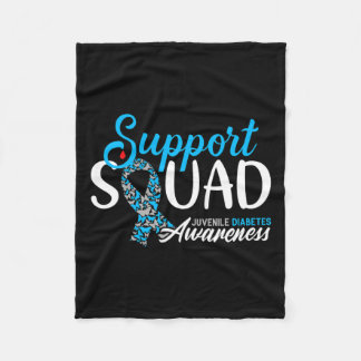Support Awareness Squad I Juvenile T1d Type 1 Diab Fleece Deken