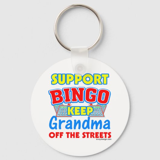 Support Bingo Grandma Sleutelhanger (Voorkant)