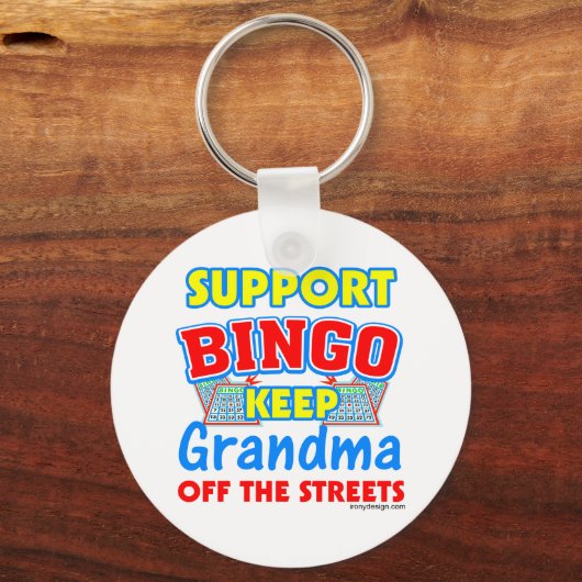 Support Bingo Grandma Sleutelhanger (Voorkant)