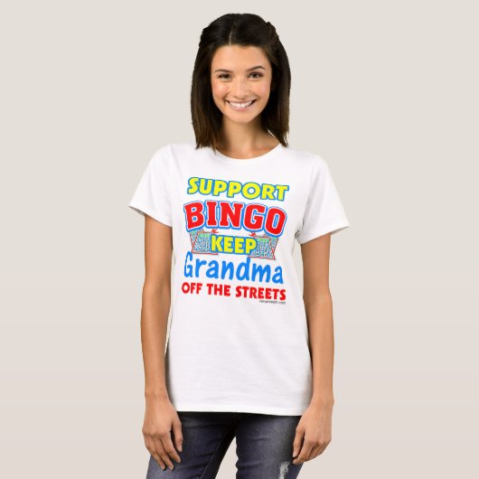 Support Bingo Grandma T-shirt (Voorkant volledig)