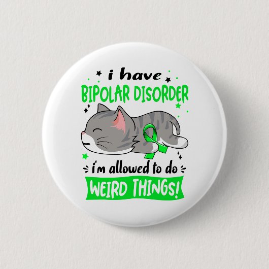 Support Bipolar Disorder Awareness Ribbon Gifts Ronde Button 5,7 Cm (Voorkant)