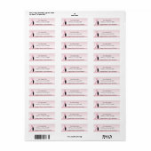 Support Breast Cancer Awareness Return Address 2 Etiket (Full Sheet)