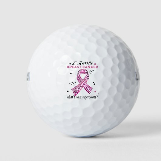 Support Breast Cancer Warrior Gifts Golfballen (Voorkant)