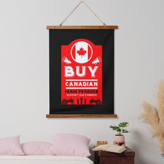 Support Canadian Farmers Hangend Wandkleed (Slaapkamer)