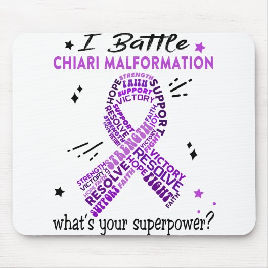 Support Chiari Malformation Warrior Gifts Muismat (Voorkant)