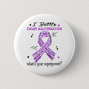 Support Chiari Malformation Warrior Gifts Ronde Button 5,7 Cm