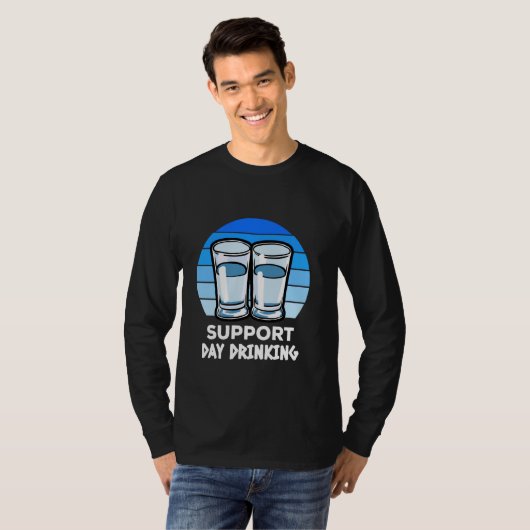Support Day Drink Ouzo-bril voor Grieken T-shirt (Voorkant volledig)
