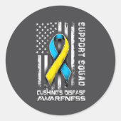 Support Disease s Squad Awareness Cushing Humor Ronde Sticker (Voorkant)