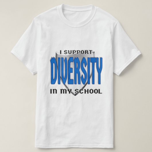 Support Diversiteit op mijn school T-shirt (Design voorkant)