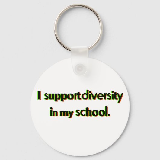 Support Diversity in My School Sleutelhanger (Voorkant)