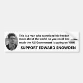 Support Edward Snowden Bumpersticker (Voorkant)