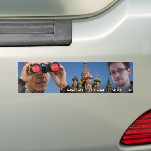 Support Edward Snowden Bumpersticker (Op auto)