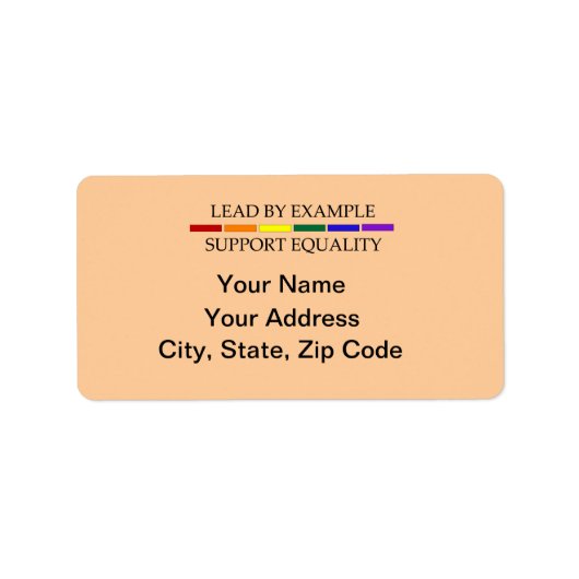 Support Equality Adreslabel Blad Etiket (Voorkant)