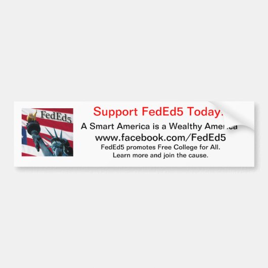 Support FedEd5-Bumpersticker Bumpersticker (Voorkant)
