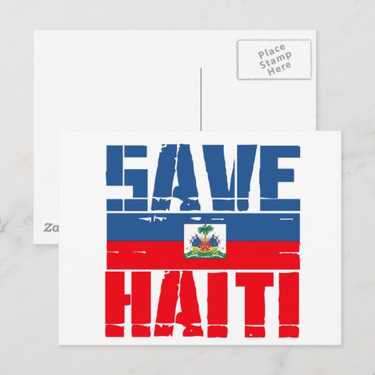 SUPPORT HAITI BRIEFKAART (Voorkant / Achterkant)