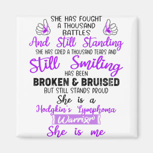Support Hodgkin's Lymphoma Warrior Gifts Magneet