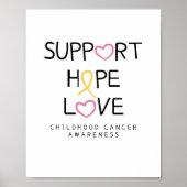 support.hope.love. kanker Poster & Prints (Voorkant)
