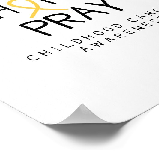 support.hope.pray. Posters en Prints tegen kanker (Hoek)