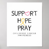 support.hope.pray. Posters en Prints tegen kanker (Voorkant)