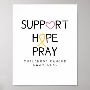 support.hope.pray. Posters en Prints tegen kanker