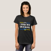 Support I Stand With Ukraine Flag American Ukraini T-shirt (Voorkant volledig)
