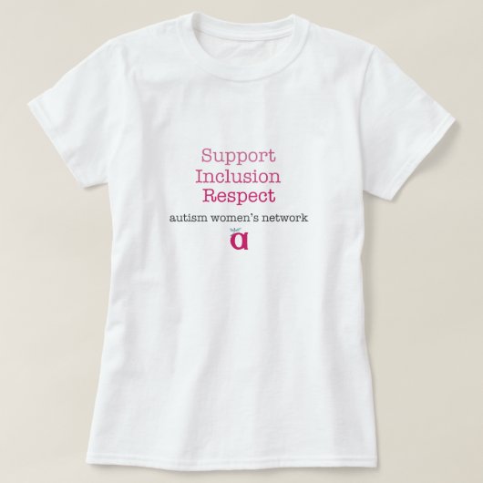 Support inclusie respecteren T-shirt (Design voorkant)