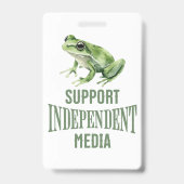 Support Independent Media Frog Name Badge (Achterkant)
