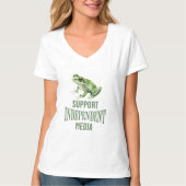 Support Independent Media Frog Watercolor T-shirt (Voorkant)