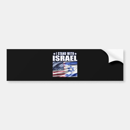 Support Israel I Stand with Israel  Bumpersticker (Voorkant)