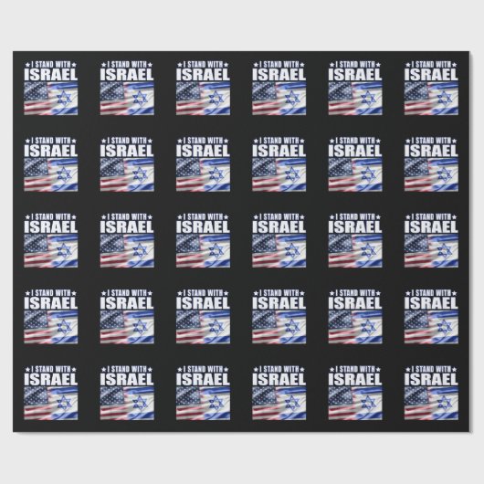 Support Israel I Stand with Israel Cadeaupapier (Vlak)