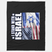 Support Israel I Stand with Israel Fleece Deken (Voorkant)