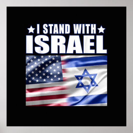 Support Israel I Stand with Israel  Poster (Voorkant)