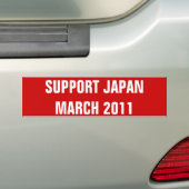 SUPPORT JAPAN BUMPERSTICKER (Op auto)
