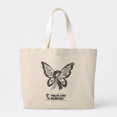 Support/liefde/geloof...Tarlov-cyst Grote Tote Bag (Achterkant)