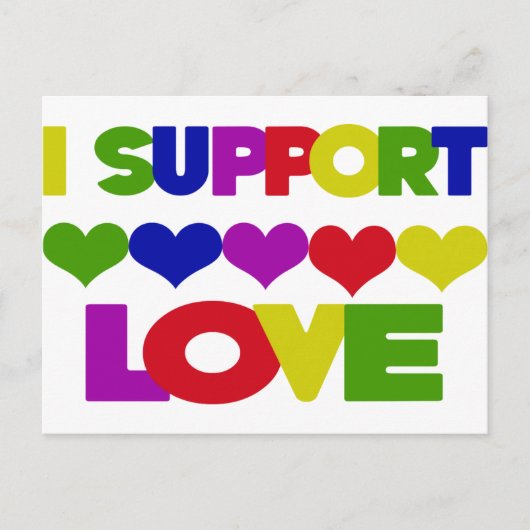 Support Love Briefkaart (Voorkant)