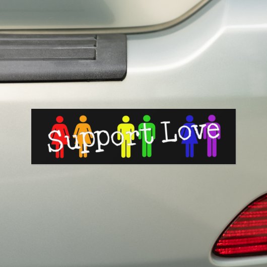 Support Love Bumpersticker (Op auto)