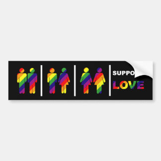 Support Love Bumpersticker