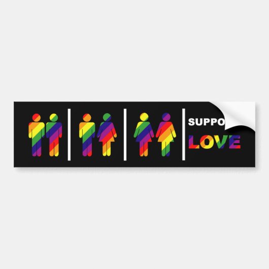 Support Love Bumpersticker (Voorkant)