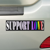 Support Love Bumpersticker (Op auto)
