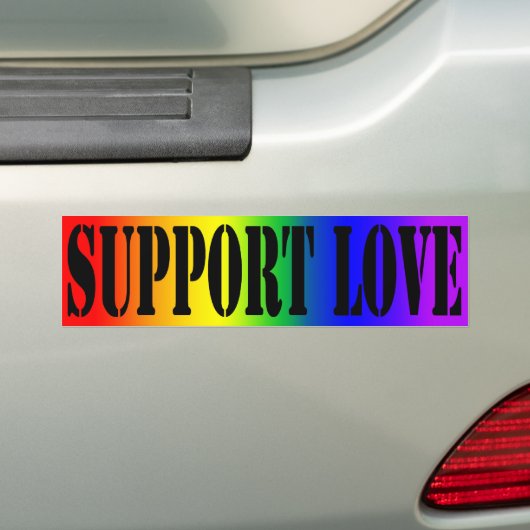 Support Love Bumpersticker (Op auto)