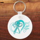 Support Love Hope - Cervical Cancer Sleutelhanger (Voorkant)